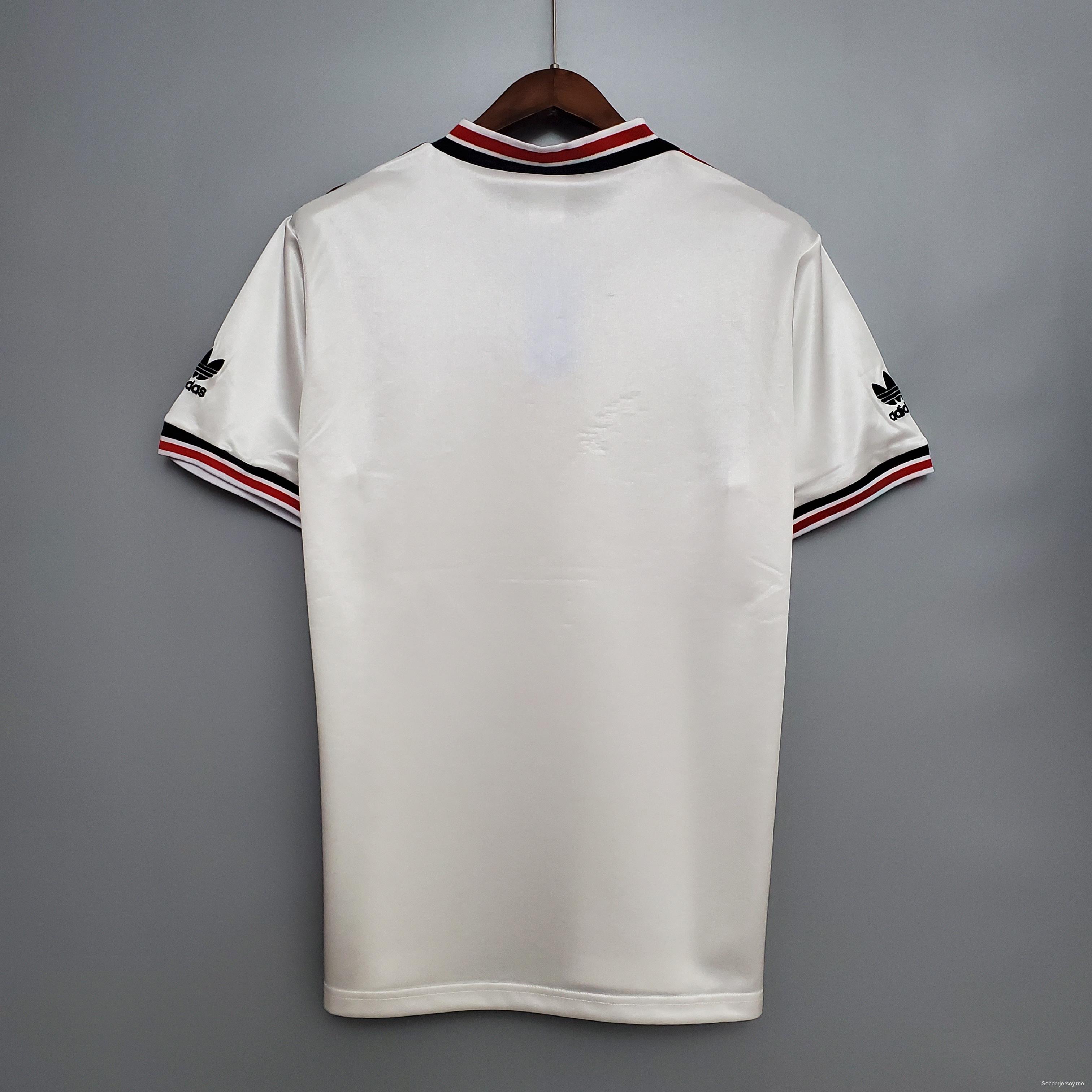 Retro 1985 Manchester United white Soccer Jersey