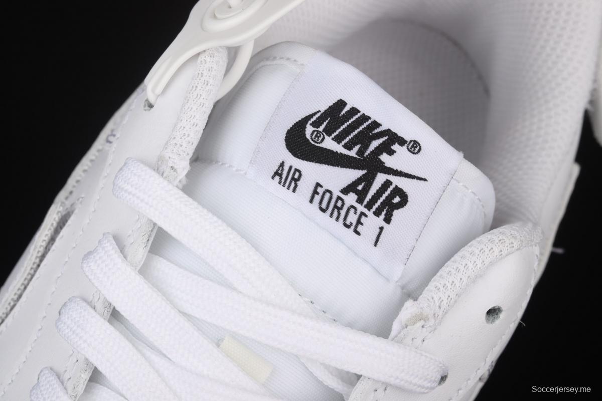 NIKE Air Force 1x 07 Low (GS) White removable Velcro low-top casual board shoes DB2812-100