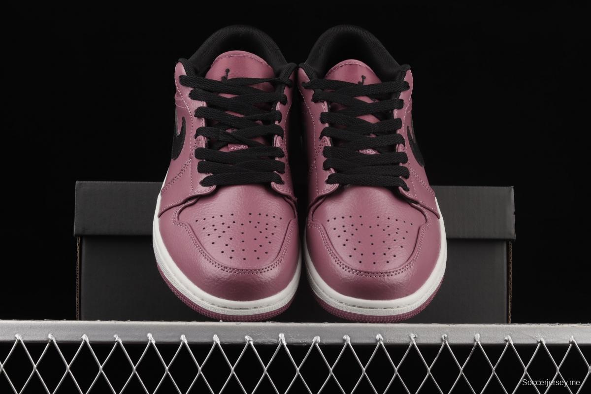 Air Jordan 1 Low Magenta magenta black low gang culture leisure sports board shoes DC7268-500