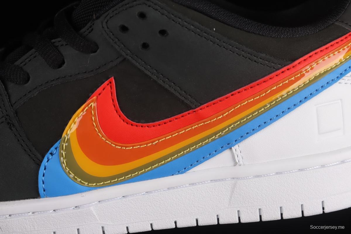 Polaroid x NIKE SB DUNK Low Black Rainbow Polaroid Joint SB Retro Casual Sneakers DH7722-001