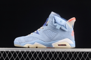 Travis Scott x Air Jordan 6 Cerulean Joint name Sky Blue DH0690-400