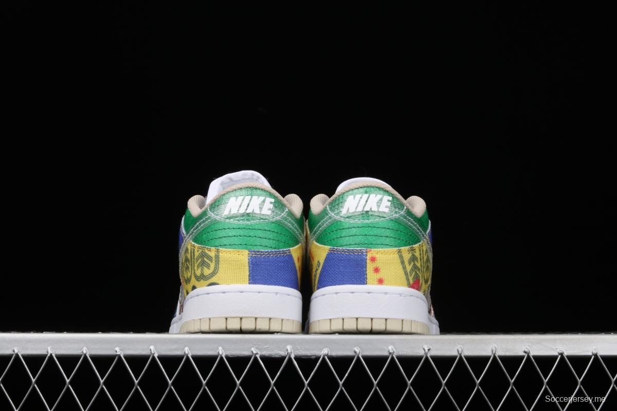 NIKE SB DUNK Low SP city supermarket jointly named color bazaar leisure skateboard shoes DA6125-900