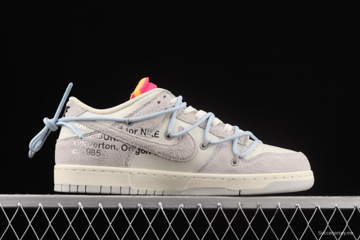 OFF-White x NIKE DUNK Low OW suede SB buckle rebound fashion casual board shoes DJ0950-113