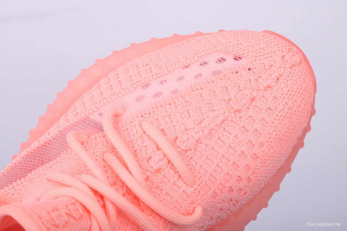 Adidas Yeezy 350 Boost V2 EG7498 Darth Coconut 350 second generation pink hollowed-out silk color matching