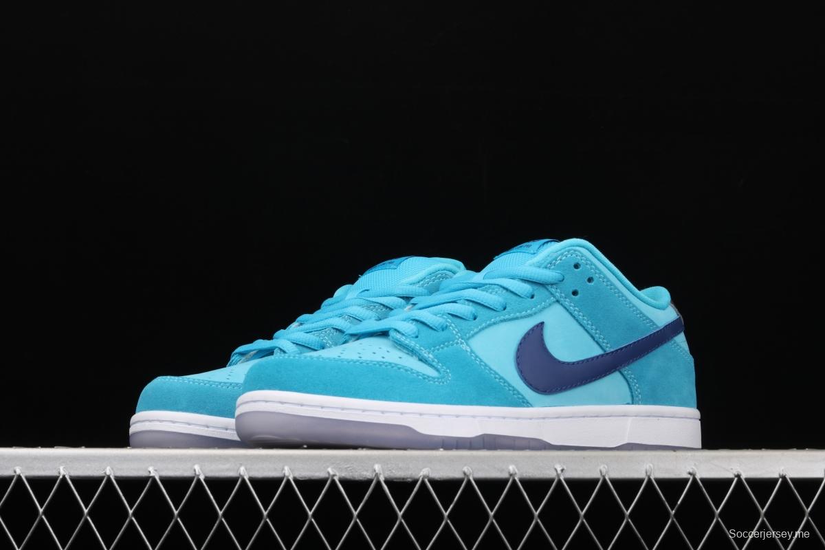 NIKE SB DUNK Low Pro sky blue fur-like fluorescent bottom low-top casual board shoes BQ6817-400