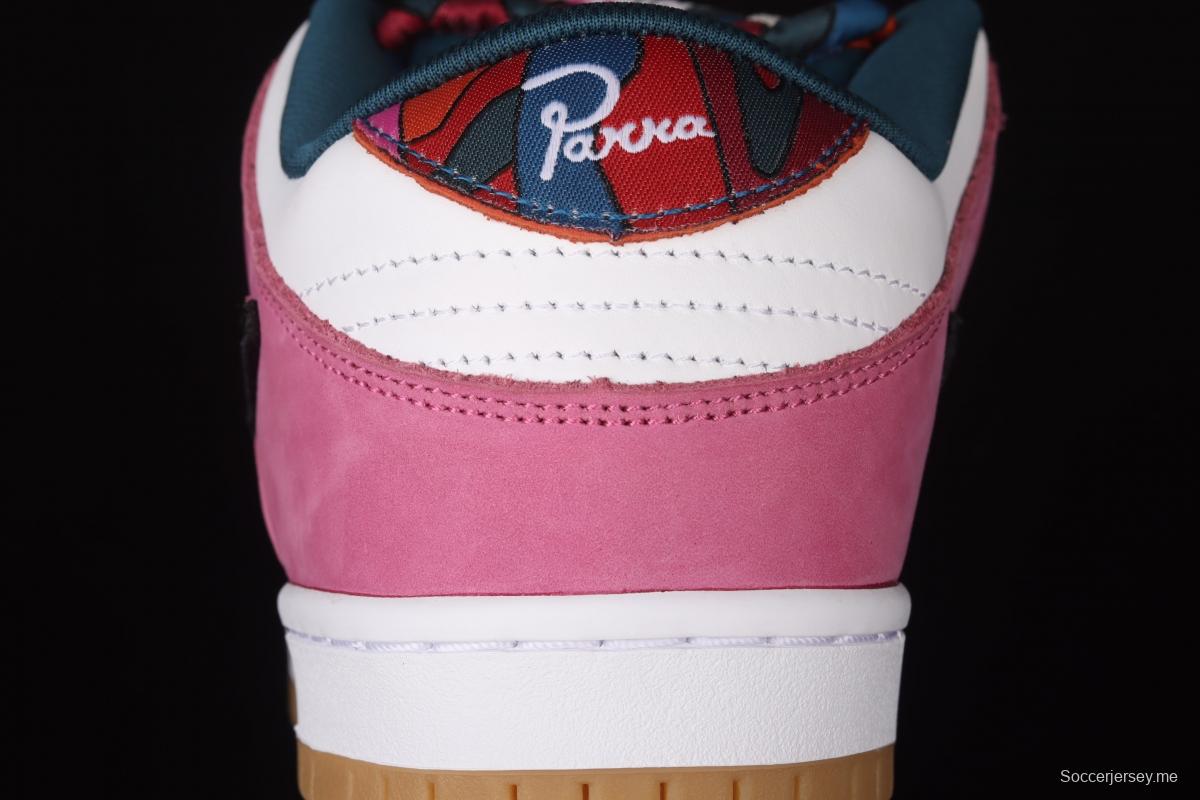 Parra x Nike SB DUNK Low Multi-Color 2021 Slam Dunk Series low-side leisure sports skateboard shoes mandarin duck color difference splicing double small hooks DH7695-2021