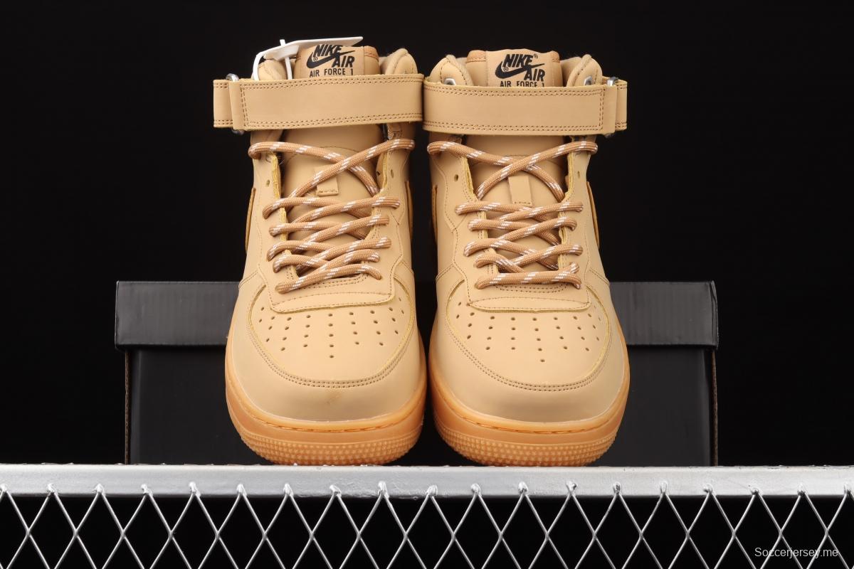 NIKE Air Force 1 Mid'07 wheat suede Zhongbang casual board shoes DJ9158-200