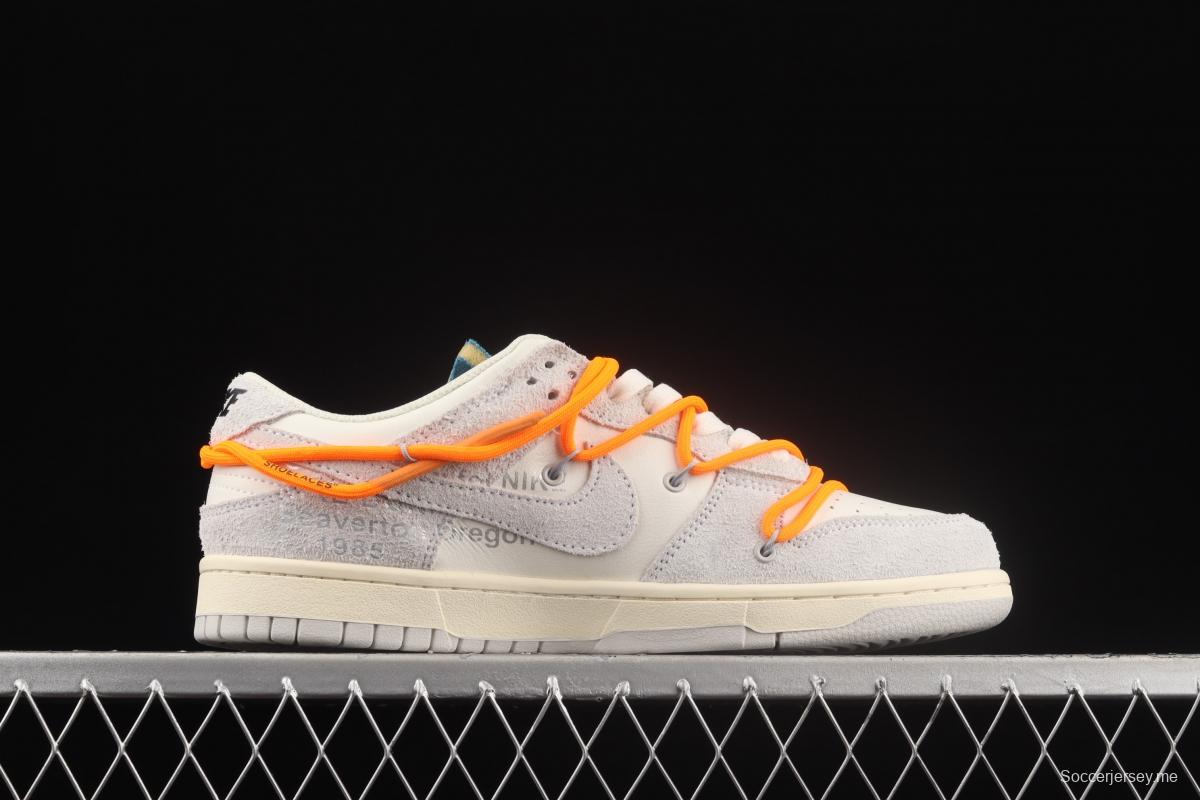 OFF-White x NIKE DUNK Low OW SB buckle rebound fashion casual board shoes DJ0950-119