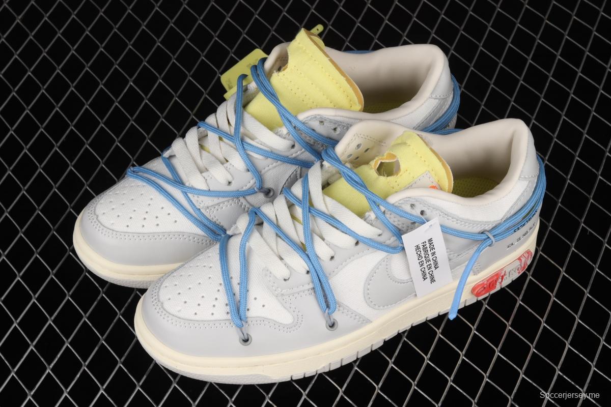 OFF-White x NIKE DUNK Low 04 of 50 OW Grey Leisure Sports Skateboard shoes DM1602-113