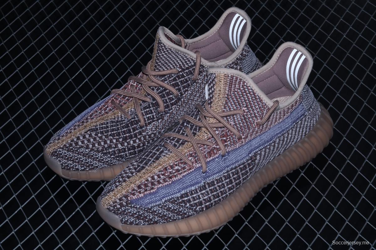 Adidasidas Yeezy Boost 350 V2 FAdidase H02795 Darth Coconut 350 second generation hollowed-out faded blue-brown matching BASF Boost original