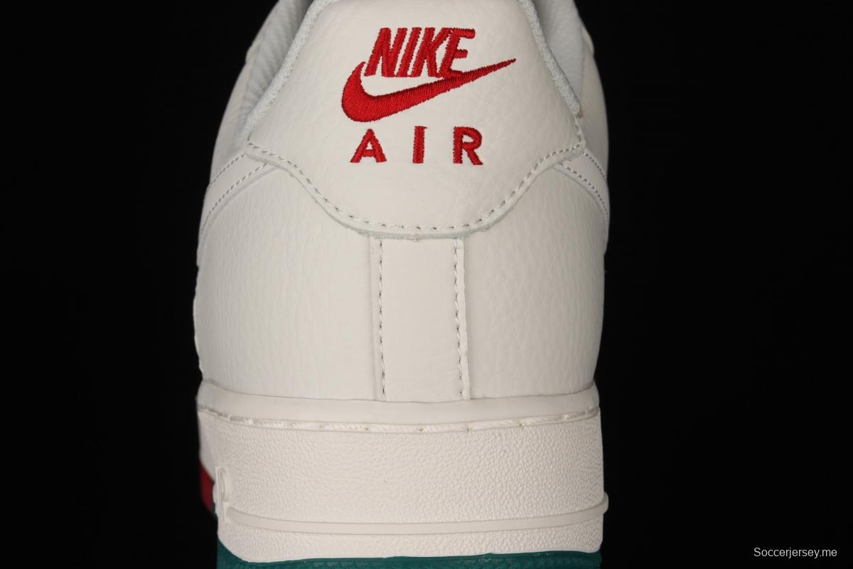 NIKE Air Force 1 Low'07 Milwaukee Bucks city limits rice red and green low-top casual board shoes BU6638-180