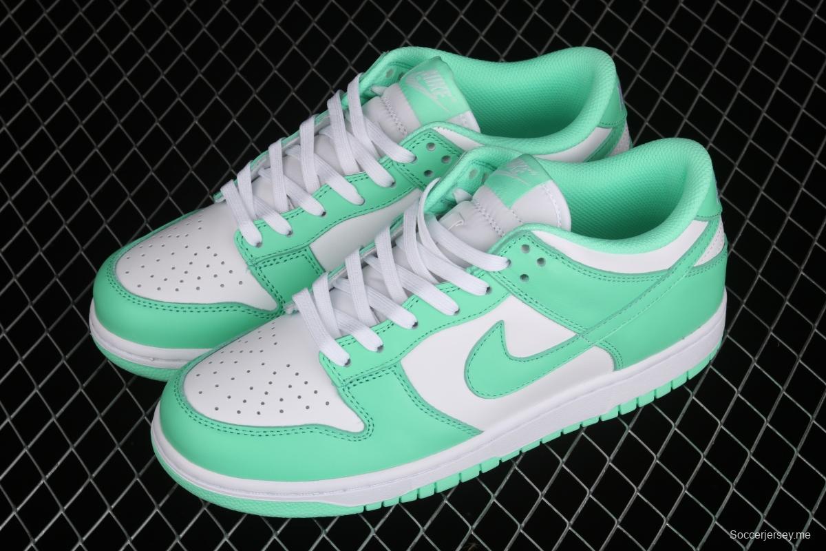 NIKE SB DUNK Low White/Green Glow Tiffany Green White Slam Dunk Series low side leisure sports skateboard shoes DD1503-105