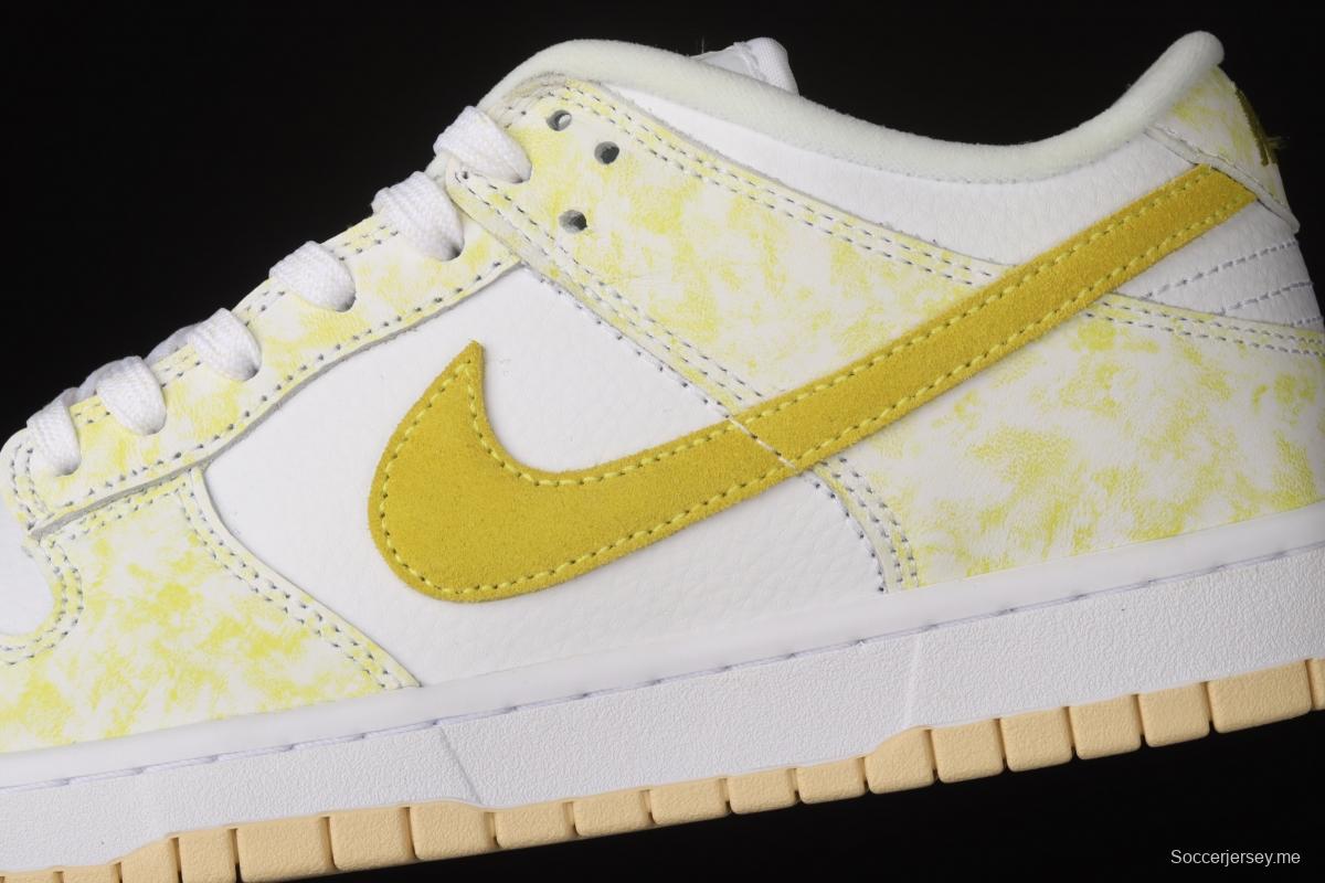 NIKE SB DUNK Low Prm yellow and white color SB buckle rebound fashion leisure board shoes DM9467-700