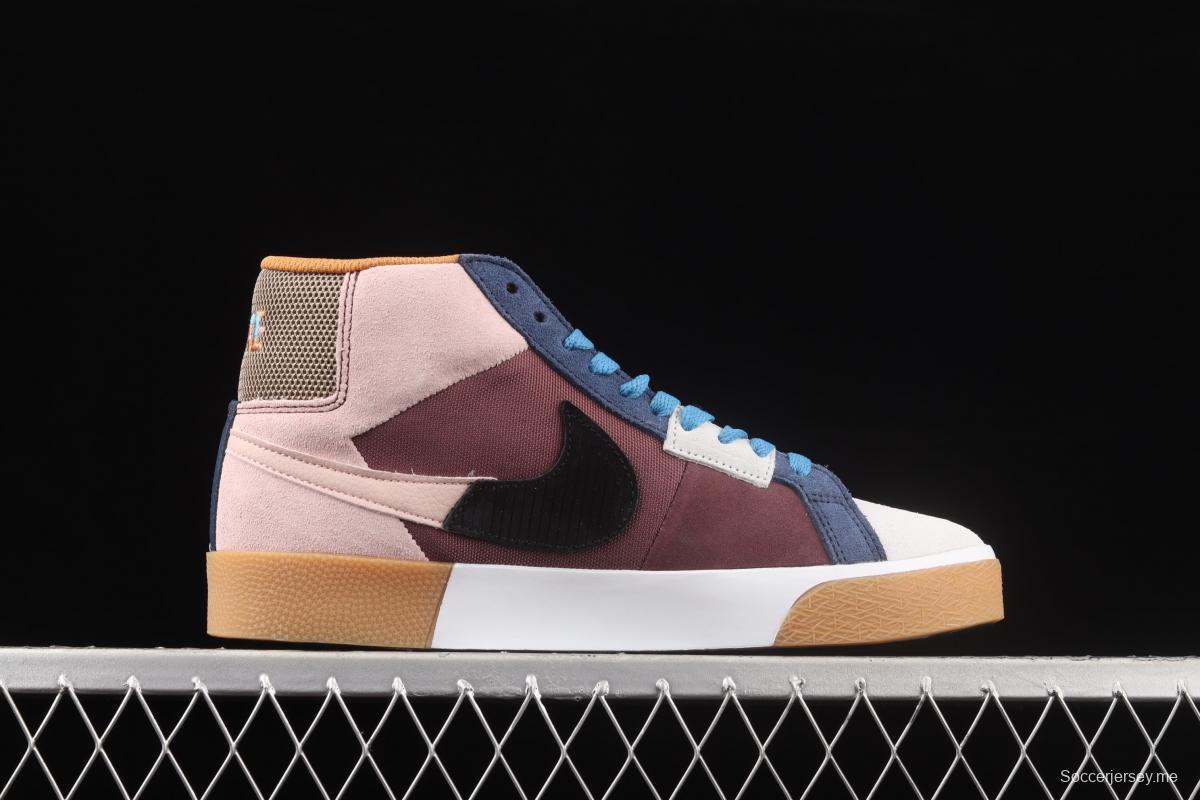 NIKE SB Zoom Blazer Mid PRM splicing broken hook leisure Zhongbang board shoes DA8854-600