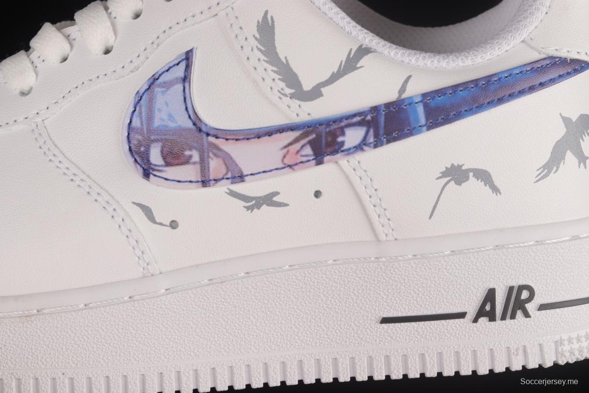 NIKE Air Force 1'07 Lx Painted Graffiti Low-Top Sneakers CW2288-113