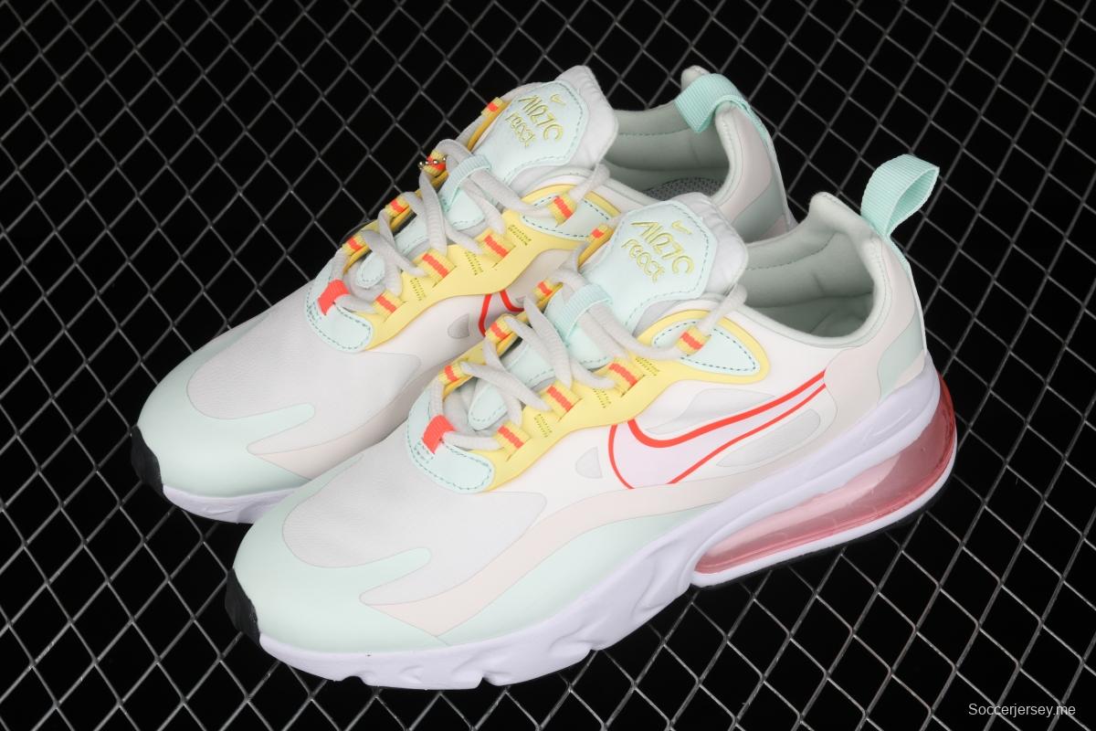 NIKE Air Max 270React new high frequency mesh hollowed-out half-palm air cushion running shoes CV8818-102