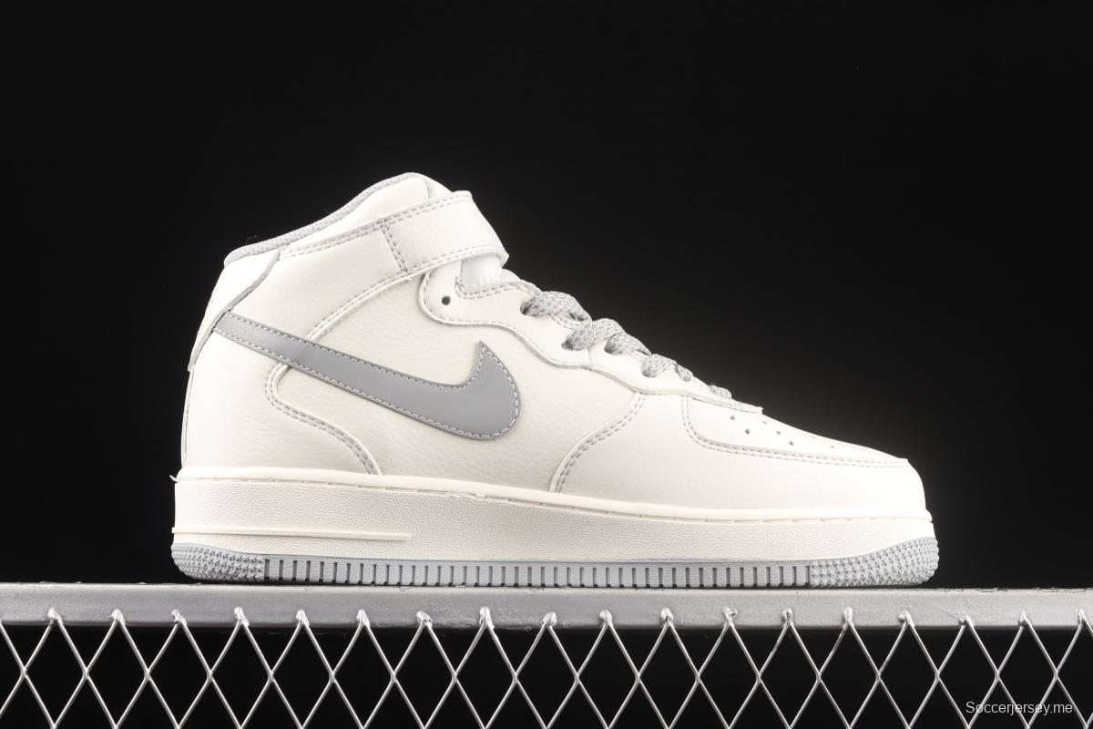 Undefeated x NIKE Air Force 1 Mid SU19 Silver Daredevil 3M reflective casual board shoes AO6617-306