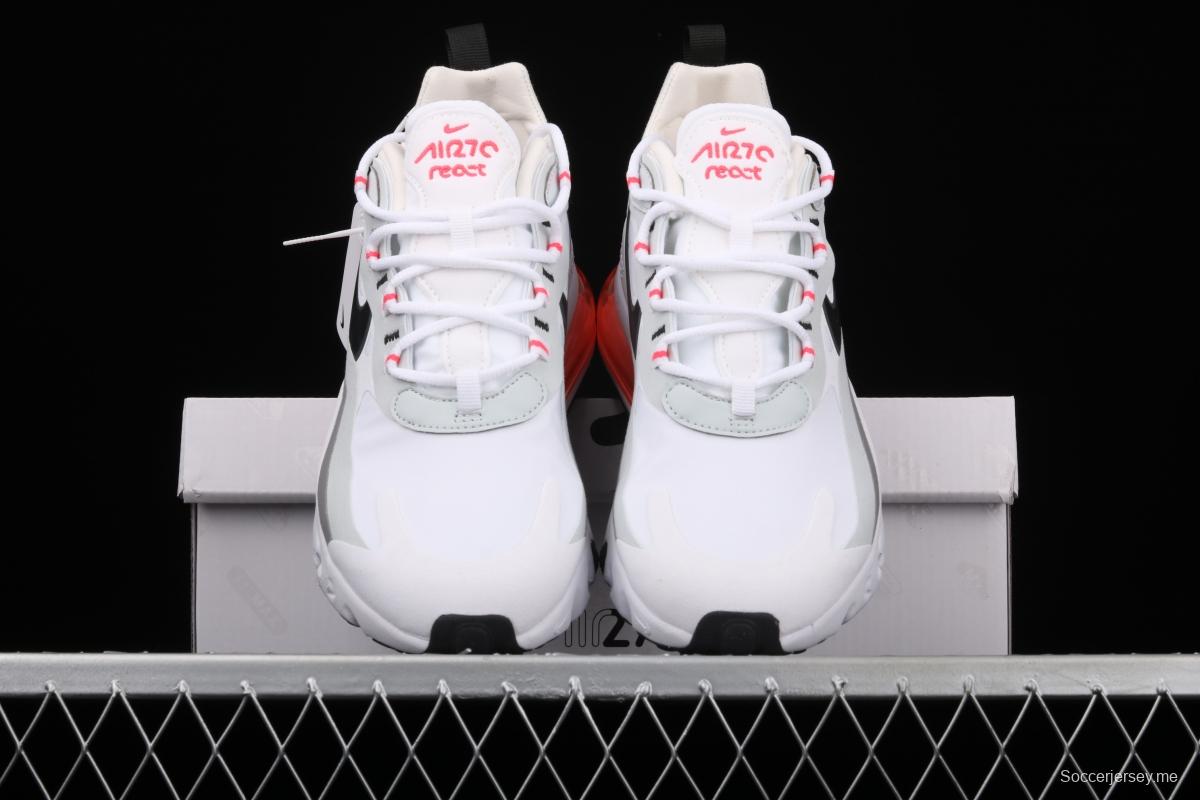 NIKE Air Max 270React new high-frequency mesh hollowing out function half-palm air cushion running shoes CT1280-100