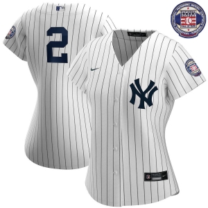 Women's Derek Jeter White&amp;Navy 2020 Hall of Fame Induction Team Jersey