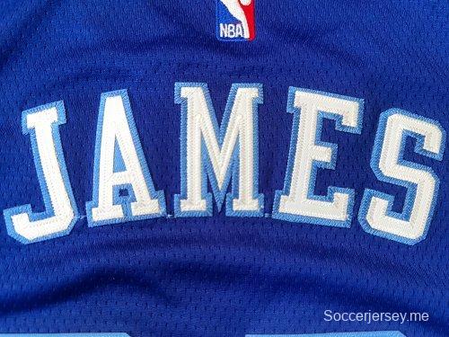 Men's LeBron James Blue Retro Classic Team Jersey