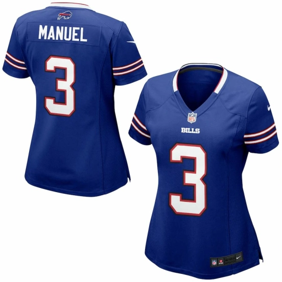 Women's EJ Manuel Royal Blue Player Limited Team Jersey