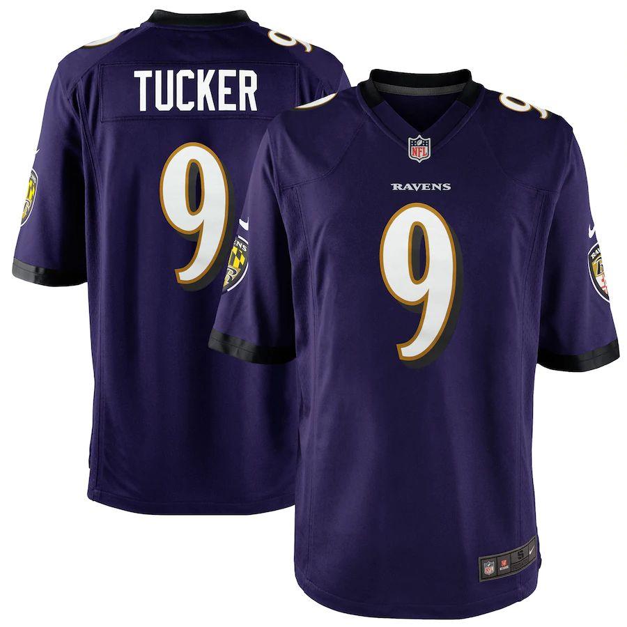 Youth Justin Tucker Purple Player Limited Team Jersey
