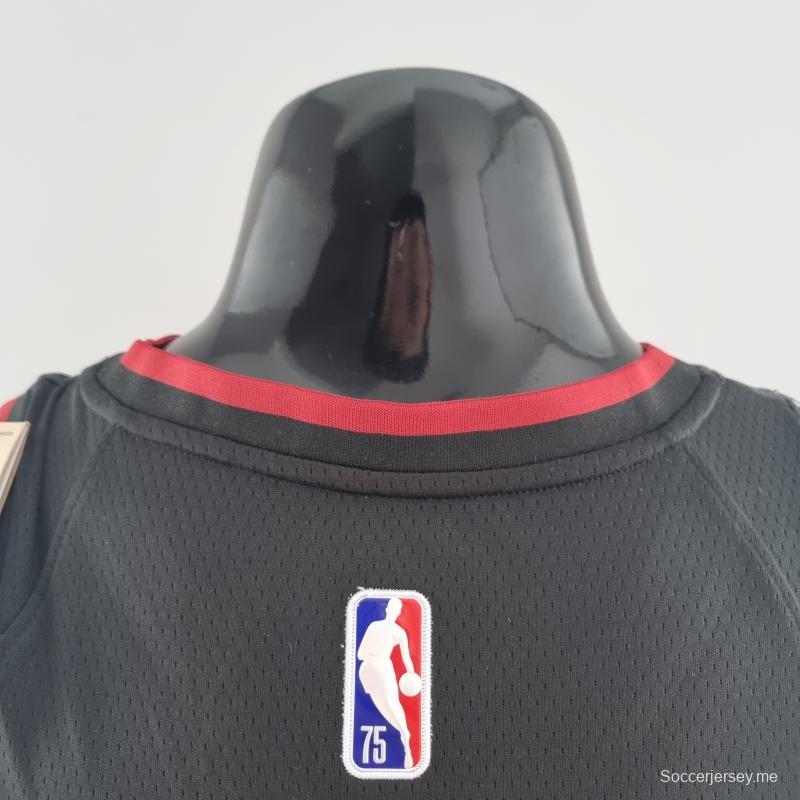 الذكرى ال75 لميامي هيت ميامي هيت BUTLER#22 قميص دوري كرة السلة الأمريكي للمحترفين الأسود
