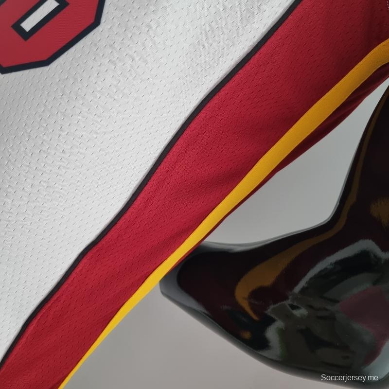 الذكرى ال 75 لميامي هيت ميامي هيت #6 قميص دوري كرة السلة الأمريكي للمحترفين الأبيض
