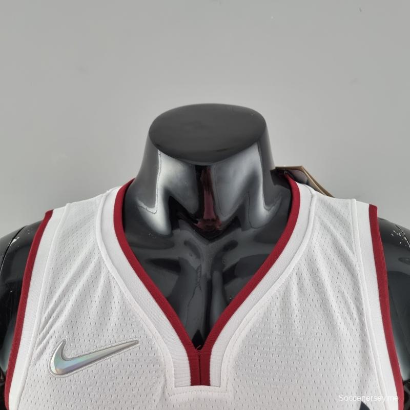 الذكرى 75 لميامي هيت ميامي هيت WADE # 3 قميص أبيض للدوري الاميركي للمحترفين
