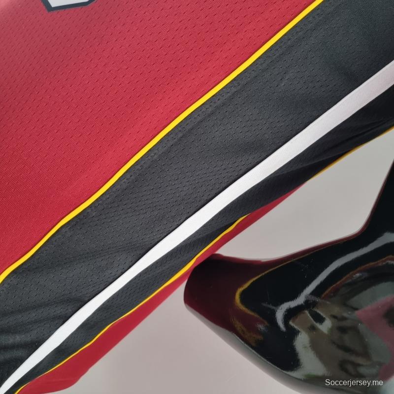 الذكرى ال75 لميامي هيت ميامي هيت جوردان جيمس #6 قميص دوري كرة السلة الأمريكي للمحترفين باللون العنابي
