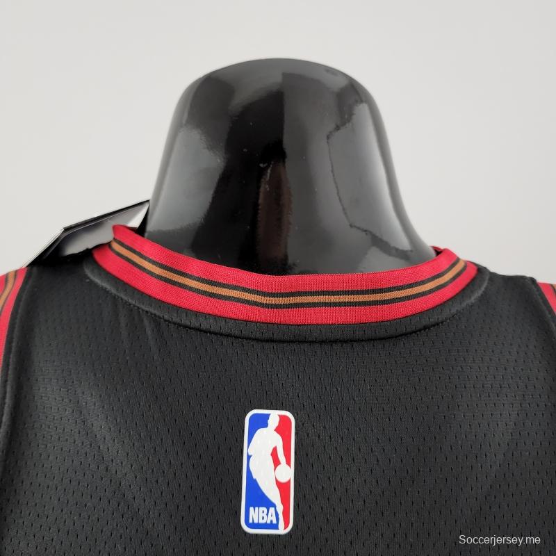 قميص ريترو فيلادلفيا 76ers إيفرسون رقم 3 نيزك كبير أسود من قميص الدوري الأمريكي للمحترفين
