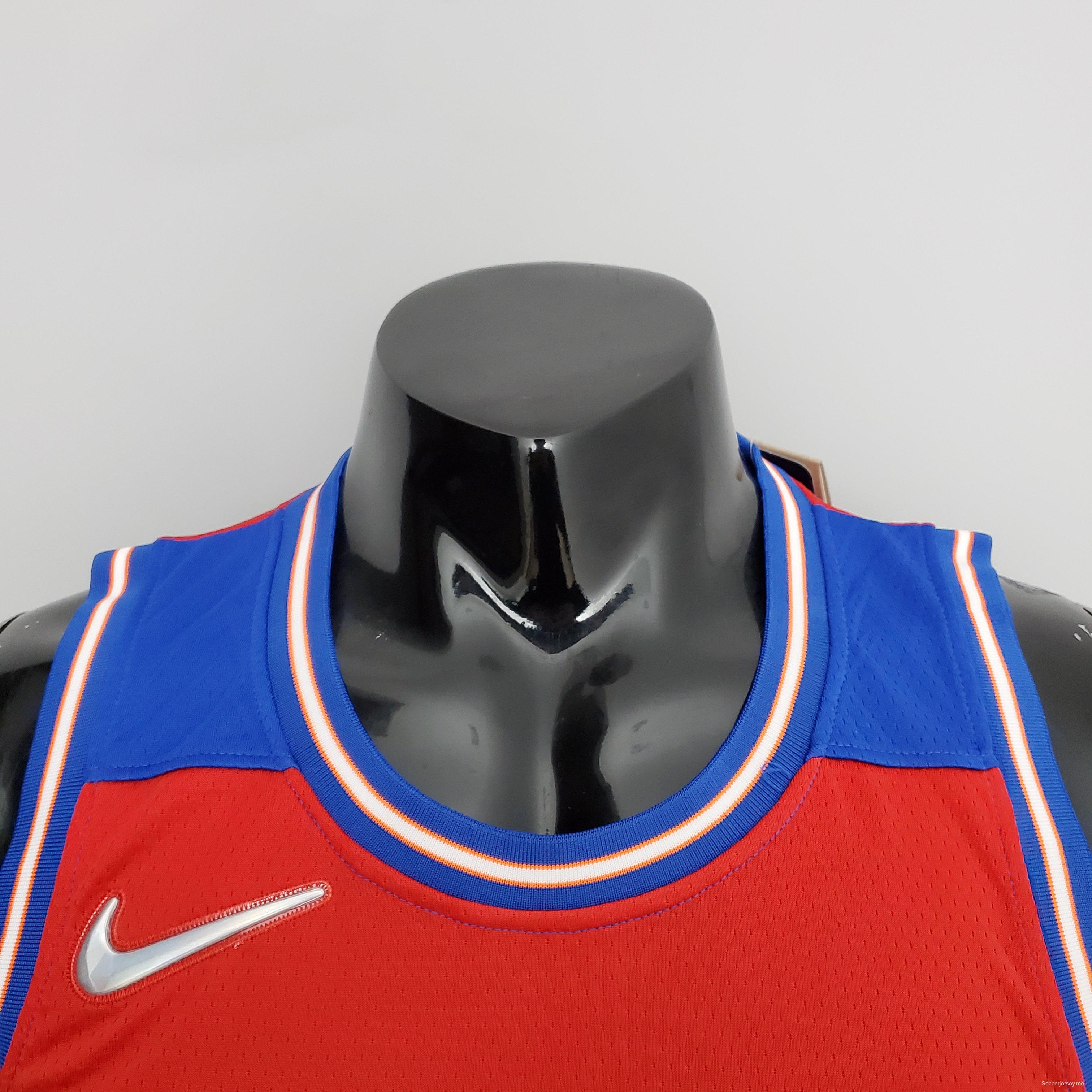 2022 موسم 2022 واشنطن ويزاردز واشنطن ويزاردز BEAL#3 إصدار تالنت سيتي أزرق أحمر من قميص الدوري الأمريكي للمحترفين
