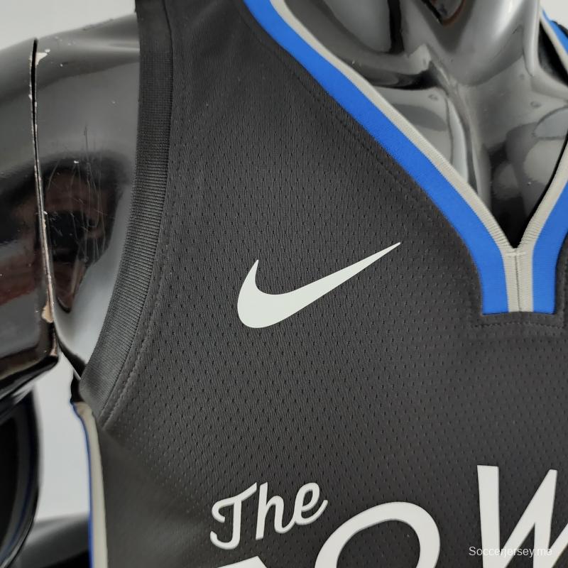 2020 PAYTON II # 0 إصدار ووريورز سيتي 2020 قميص دوري كرة السلة الأمريكي للمحترفين باللونين الأسود والرمادي
