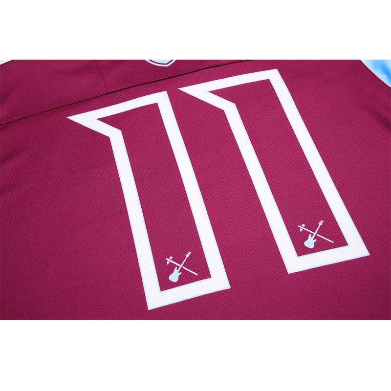 ريترو 22/23 آيرون مايدن إكس ويست هام نبيذ/قميص أزرق
