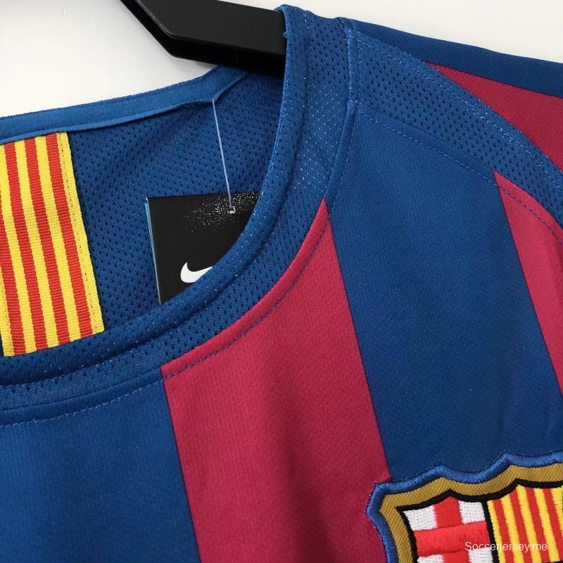 قميص كرة قدم ريترو 05/06 برشلونة نسخة الدوري الاسباني القديم
