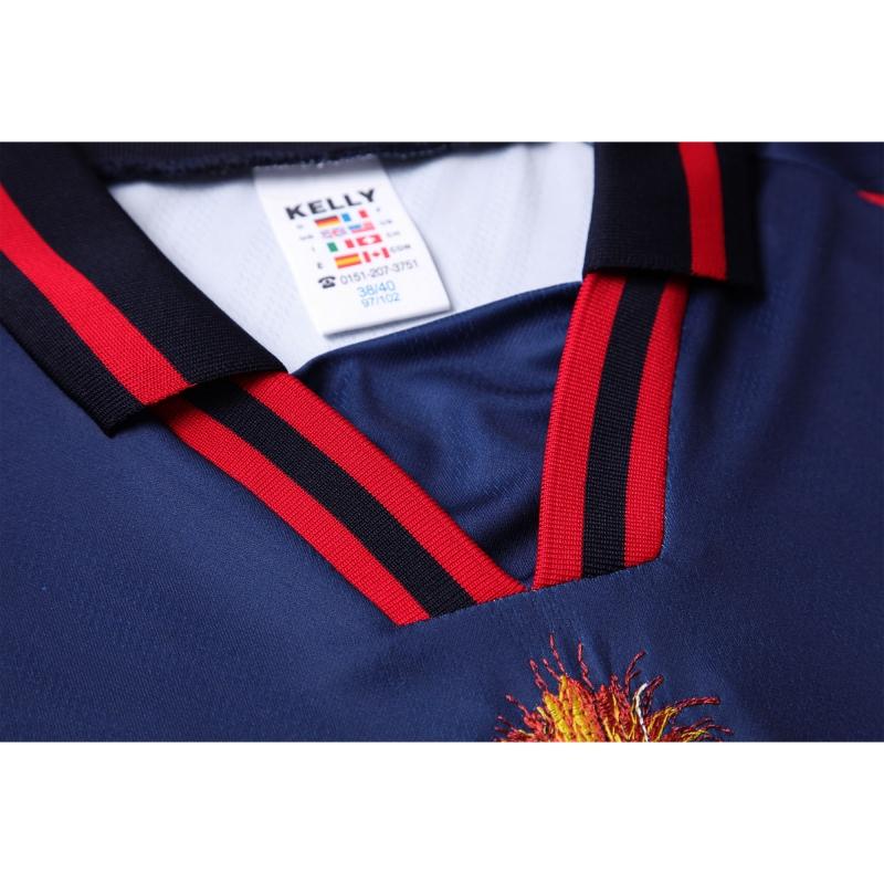 قميص ريترو 98/99 وست هام يونايتد × آيرون مايدن بأكمام طويلة باللون الكحلي
