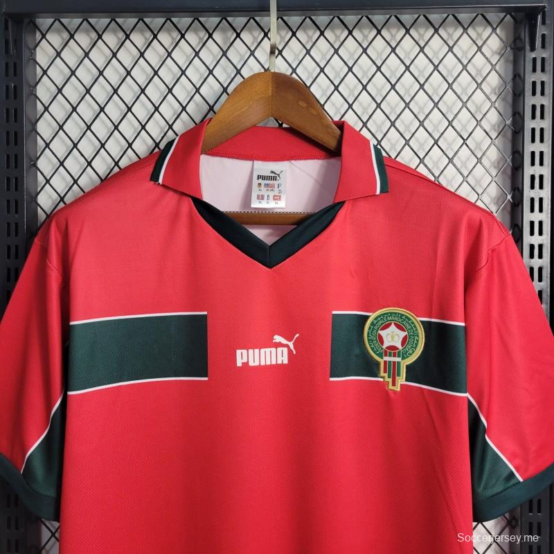 قميص المغرب الثالث الأحمر ريترو 1998 المغرب الثالث
