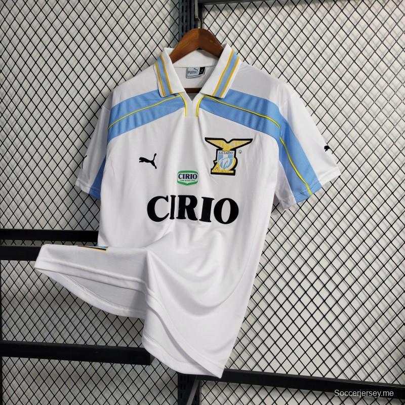 قميص لاتسيو 1998-00 ريترو 1998-00 قميص لاتسيو الثالث الأبيض
