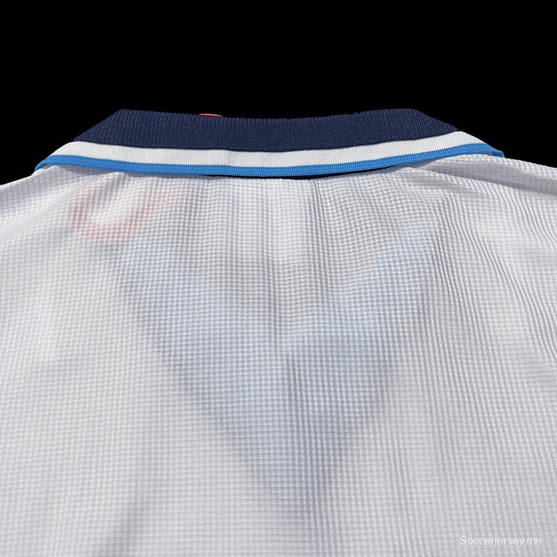 قميص ريترو بأكمام طويلة ريترو 1996 لكرة القدم الأساسي لمنتخب إنجلترا
