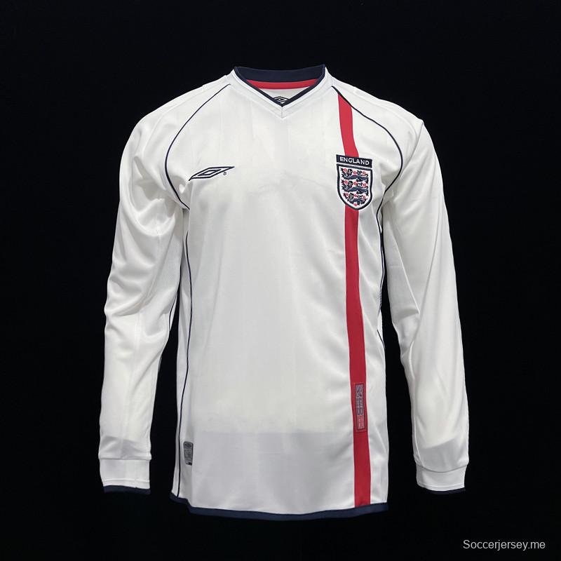 قميص ريترو بأكمام طويلة ريترو 2002 إنجلترا 2002
