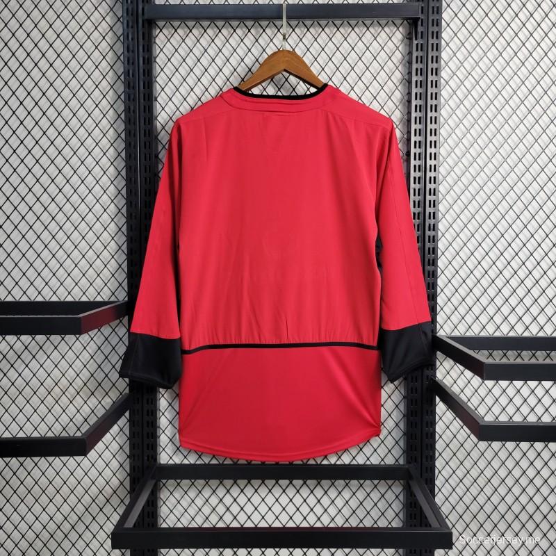 قميص داخلي ريترو 02/04 مانشستر يونايتد بأكمام طويلة الأكمام ريترو 02/04
