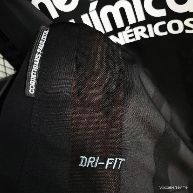 قميص ريترو 10/11 كورينثيانز آوايي أسود اللون أسود
