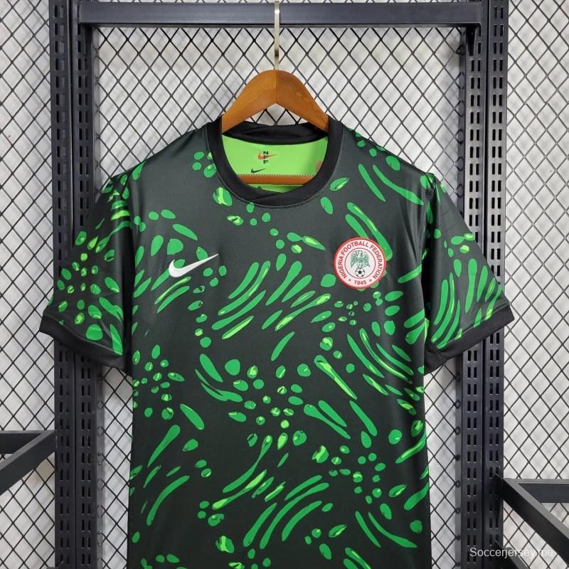 2024 قميص نيجيريا Away نيجيريا أخضر أسود اللون أسود 2024
