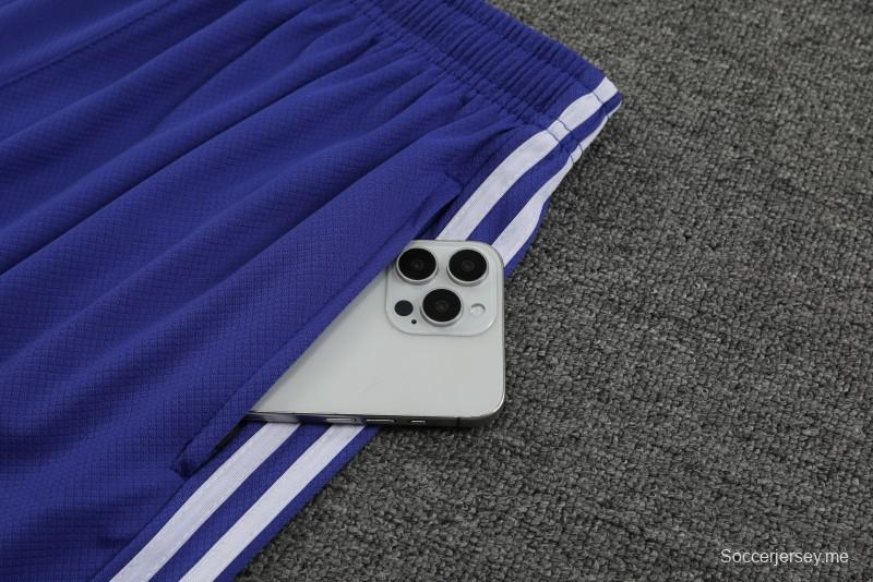 2024 إيطاليا 2024 قميص قطني أبيض بأكمام قصيرة قطن + شورت قصير الأكمام
