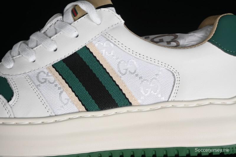 Gucci Chunky B Screener GG Sneakers Retro Style with Classic GG Canvas and Leather Trim - 9Y9209666