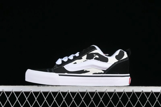 Vans Classics Knu Skool Cow Print Chunky Tongue Skate Shoes - VN0009QCB9P