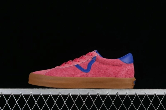 Vans Vault Og Sport Low Retro Suede Canvas Vulcanized Shoes in Dragon Fruit - VN000CQRCHL