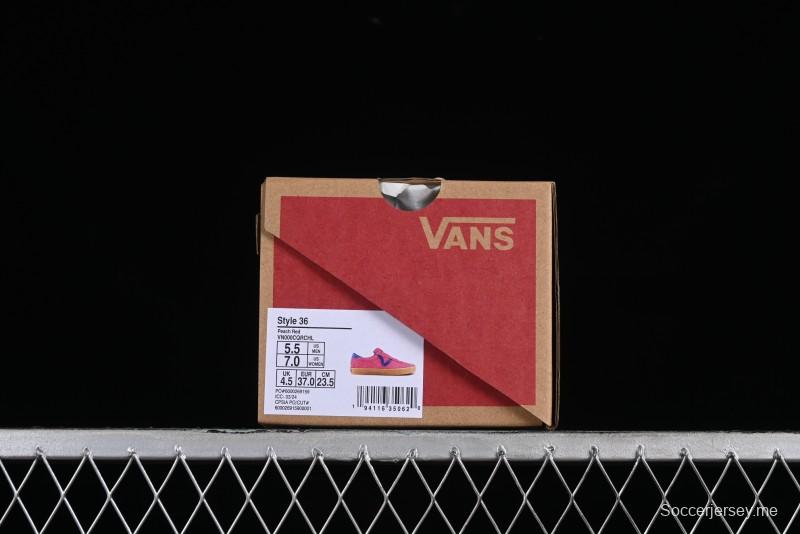 Vans Vault Og Sport Low Retro Suede Canvas Vulcanized Shoes in Dragon Fruit - VN000CQRCHL
