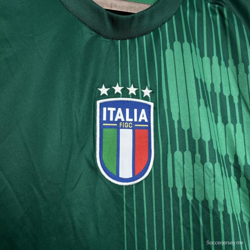 2024 قميص إيطاليا الأخضر قبل المباراة إيطاليا 2024
