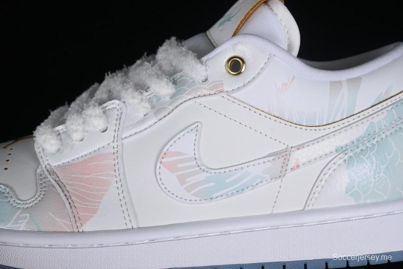 Nike Air Jordan 1 Low AJ1 Chinese New Year Limited Edition New Chinese Style Custom Steam Puppet - Third Prince Ao Bing Low Top Casual Sneakers FN8901-164